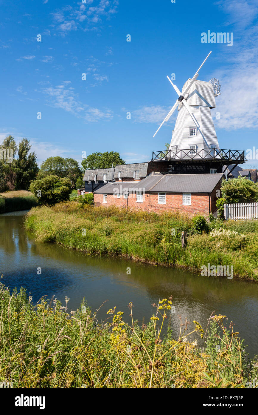 Windmühle, die nun als B & B Unterkunft genutzt. Rye, Sussex, England, GB, UK. Stockfoto