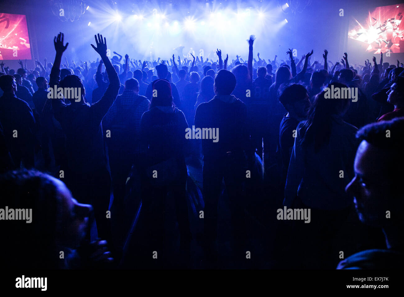 Moskau, Russland - 20. Februar 2014: Konzert des Dubstep Hip-Hop-Band Schmiere D.O.D im Ray nur Arena Club Stockfoto