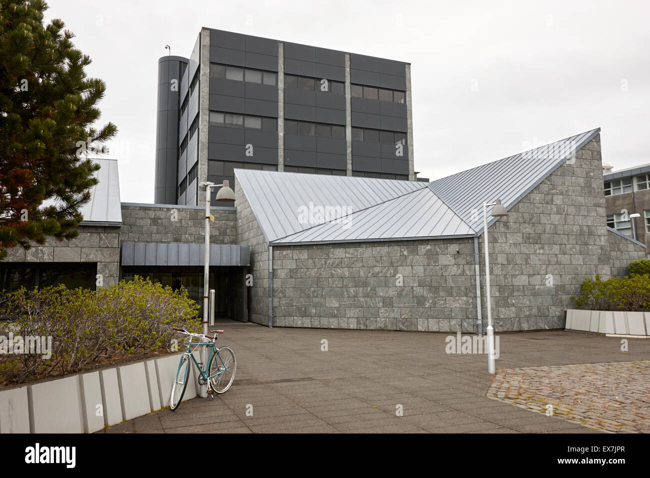 Hauptsitz der National Bank und Daten Zentrum Reykjavik Island Stockfoto