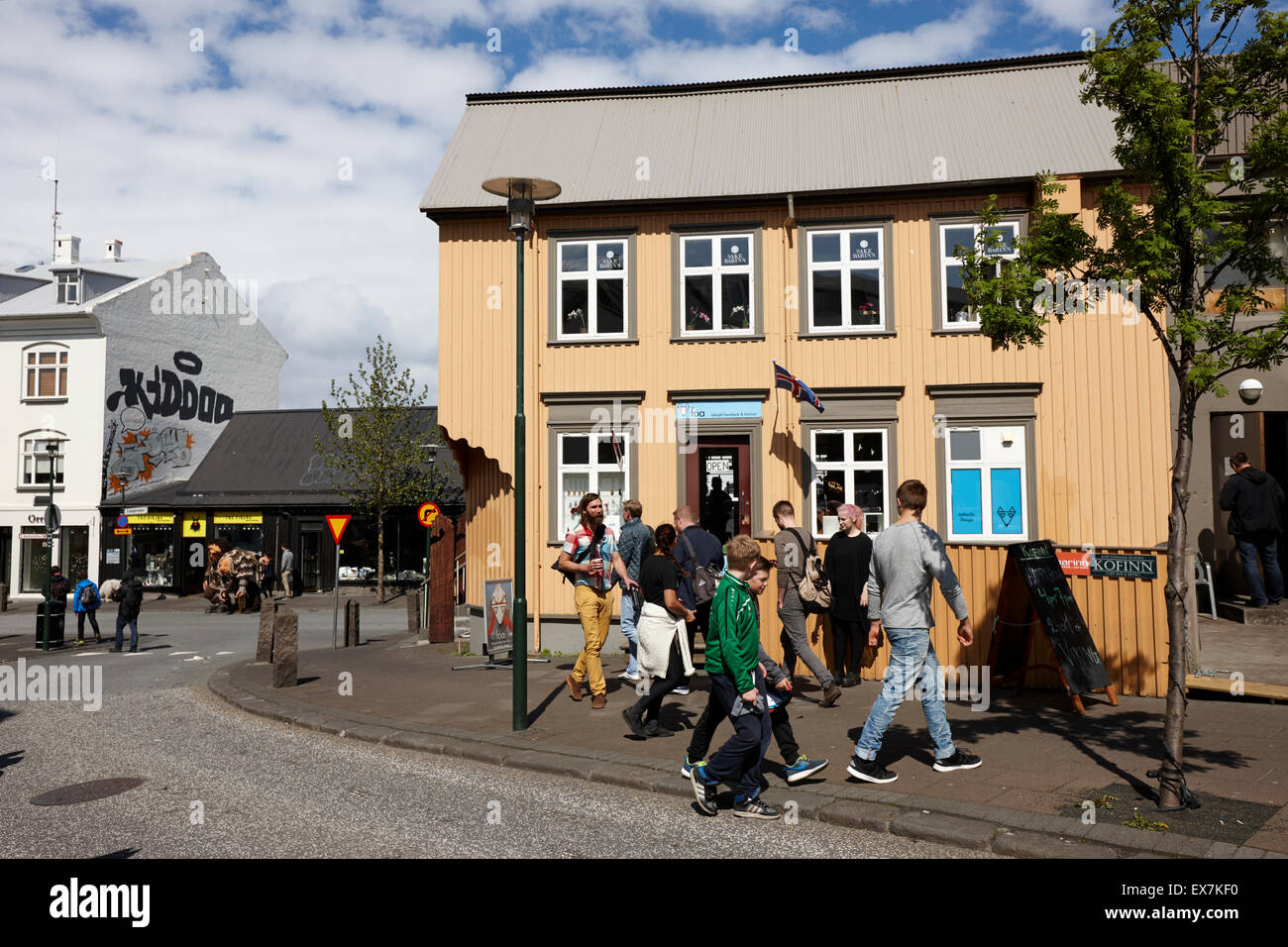 Sakebarinn Sushi und Sake Restaurant und Foa Souvenirladen Reykjavik Island Stockfoto