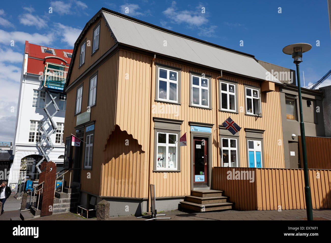 Sakebarinn Sushi und Sake Restaurant und Foa Souvenirladen Reykjavik Island Stockfoto