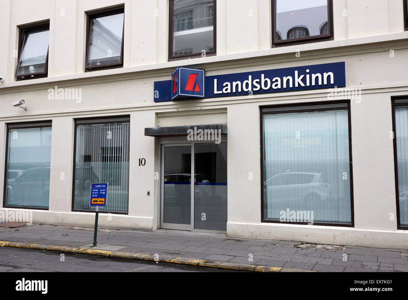 Landsbankinn Bankfiliale in Reykjavik Island Stockfoto