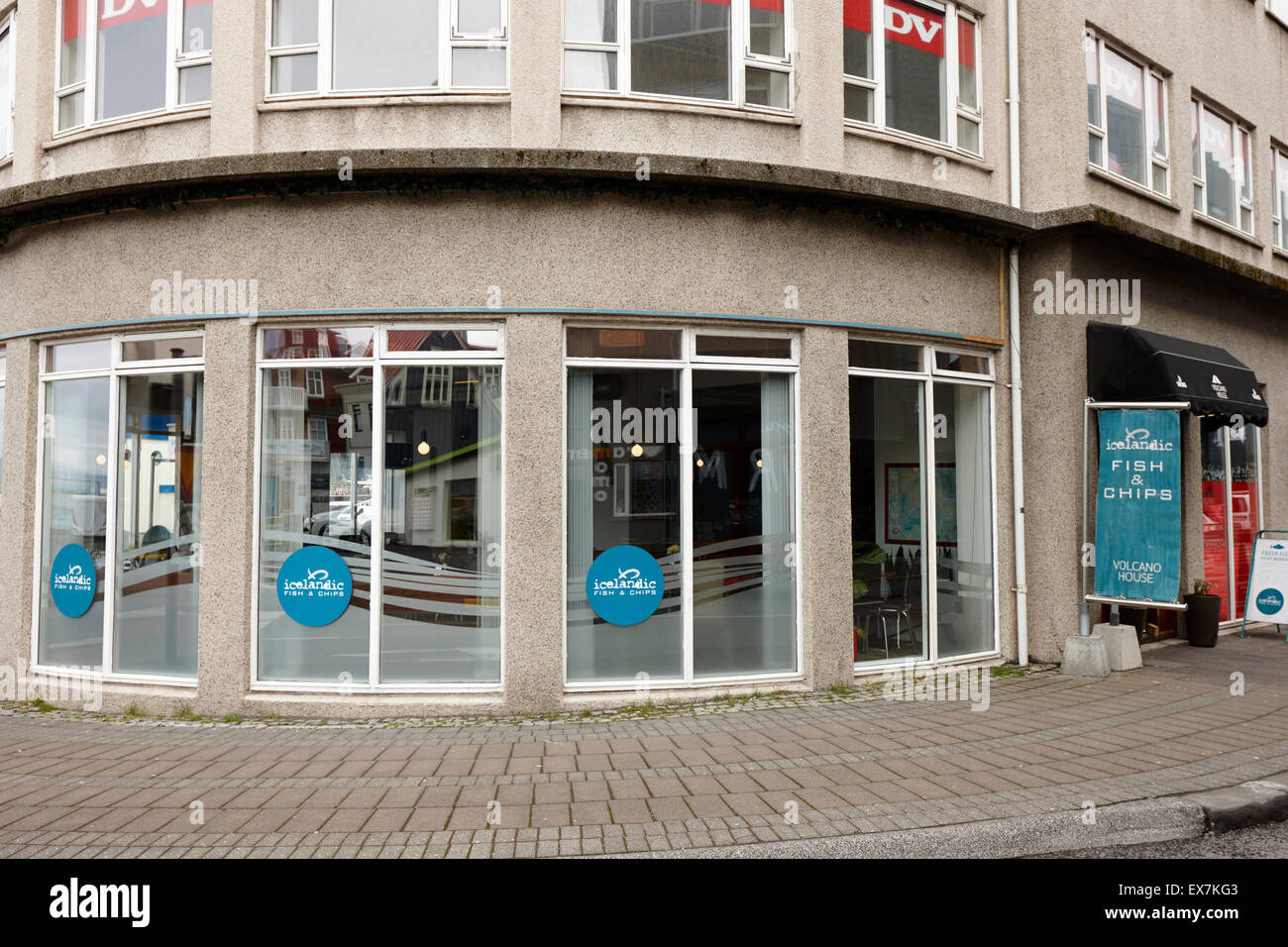 isländischen Fisch und Chips Restaurant Reykjavik Island Stockfoto