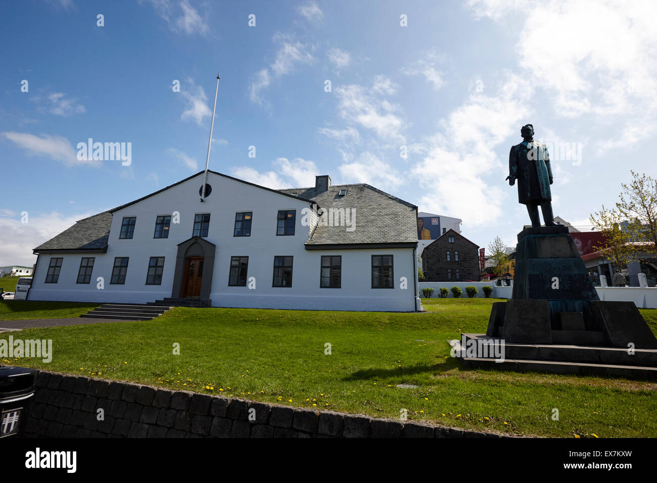 Stjornarradid Regierung Haus Premierministern Amt Reykjavik Island Stockfoto