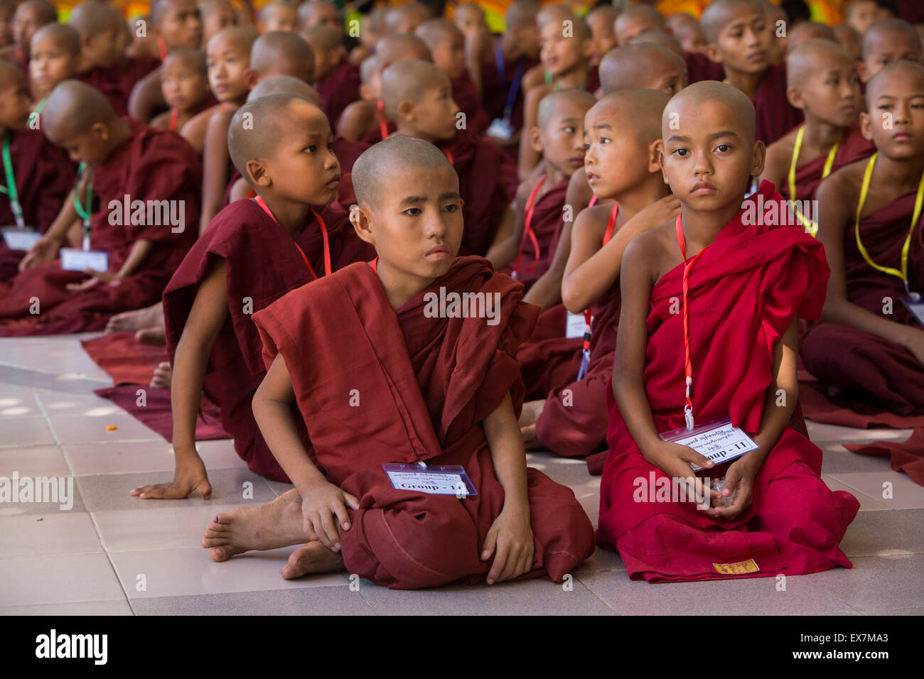 Novize Shwedagon Pagode, Yangon, Myanmar Stockfoto