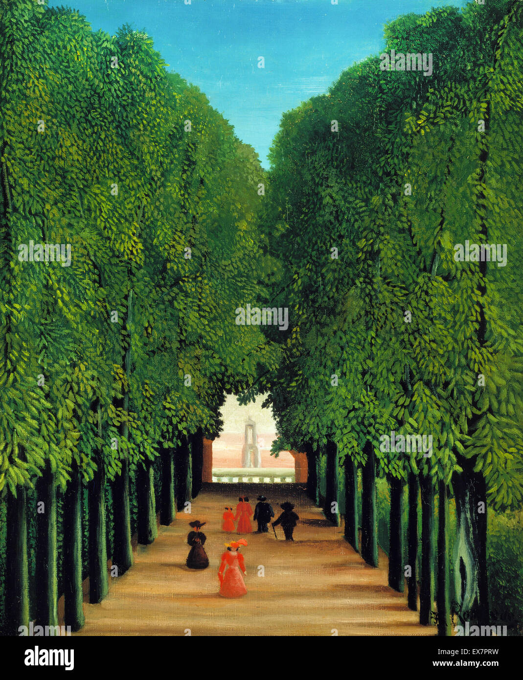 Henri Rousseau, der Allee im Park von Saint-Cloud 1908 Öl auf Leinwand. Städel, Frankfurt Am Main, Deutschland. Stockfoto