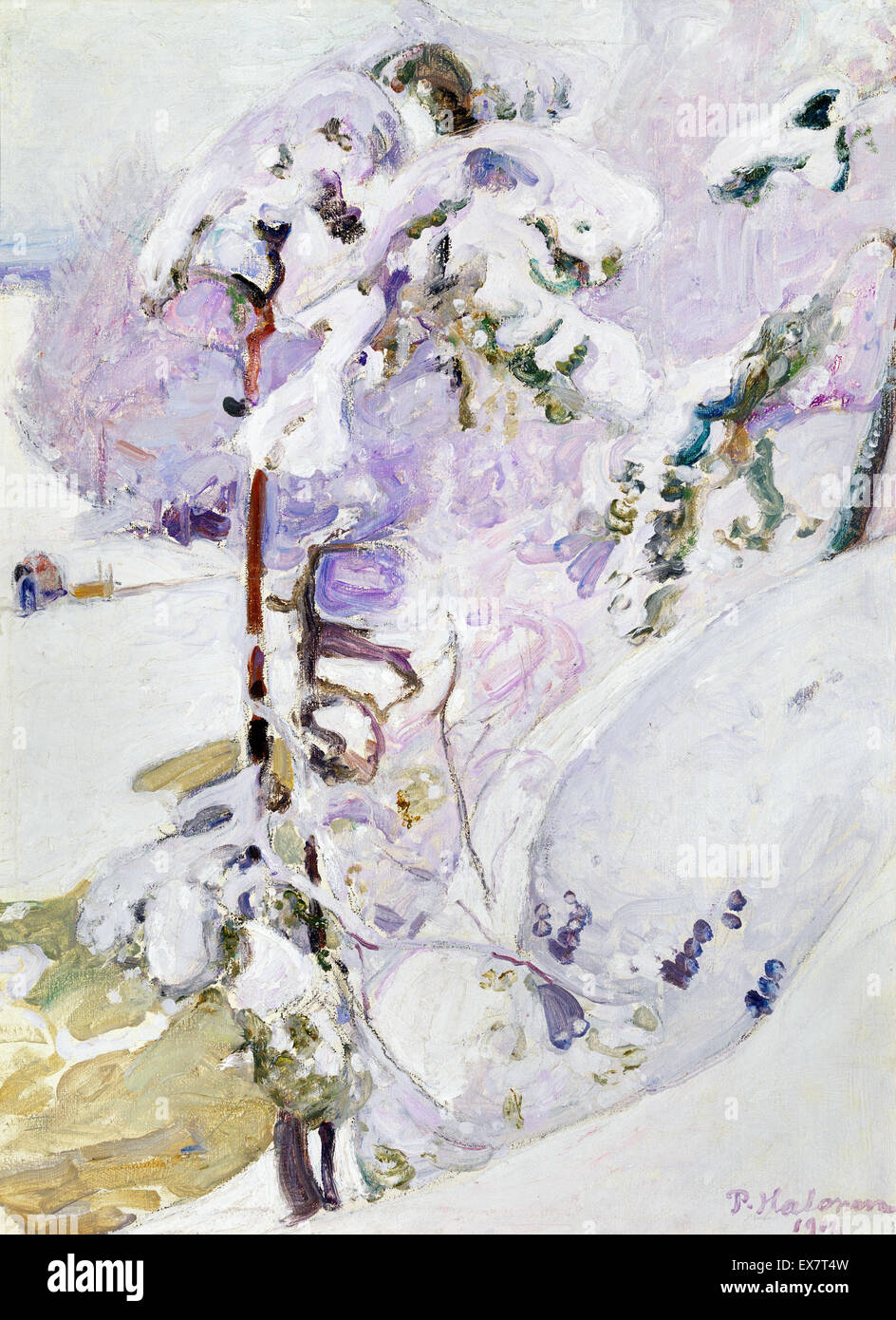 Pekka Halonen, Anfang Frühjahr 1911 Öl auf Leinwand. EMMA – Espoo Museum für moderne Kunst, Espoo, Finnland. Stockfoto