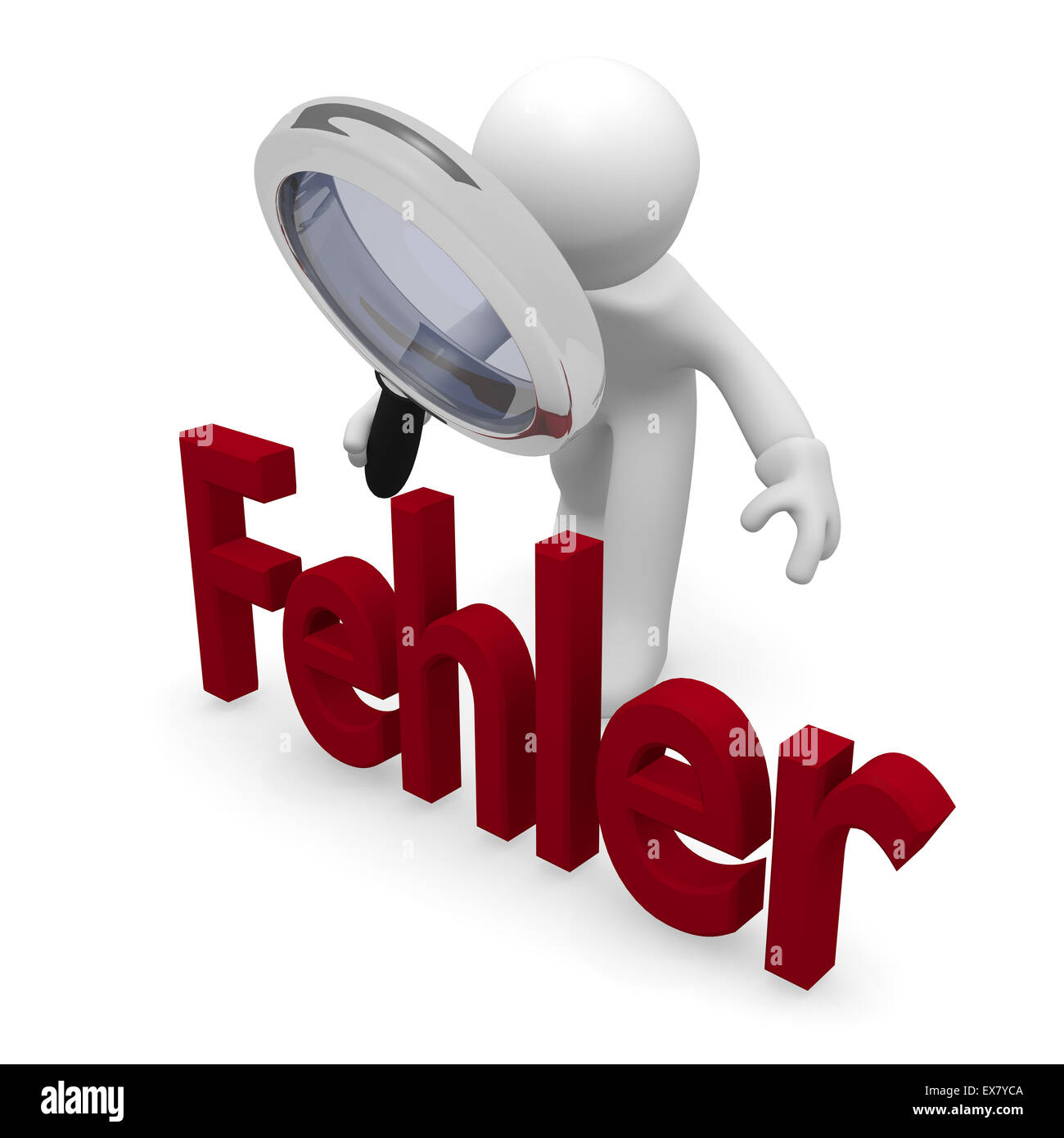  3d man with magnifying glass -Fotos und -Bildmaterial in hoher Bildidee 