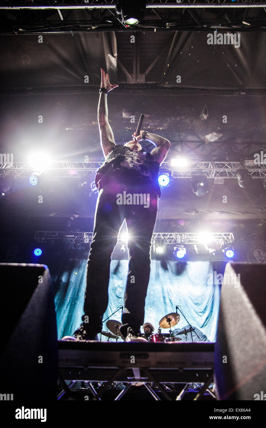 Moskau, Russland - 28. Juni 2015: Papa Roach, die live im Ray nur Arena Nachtclub Stockfoto