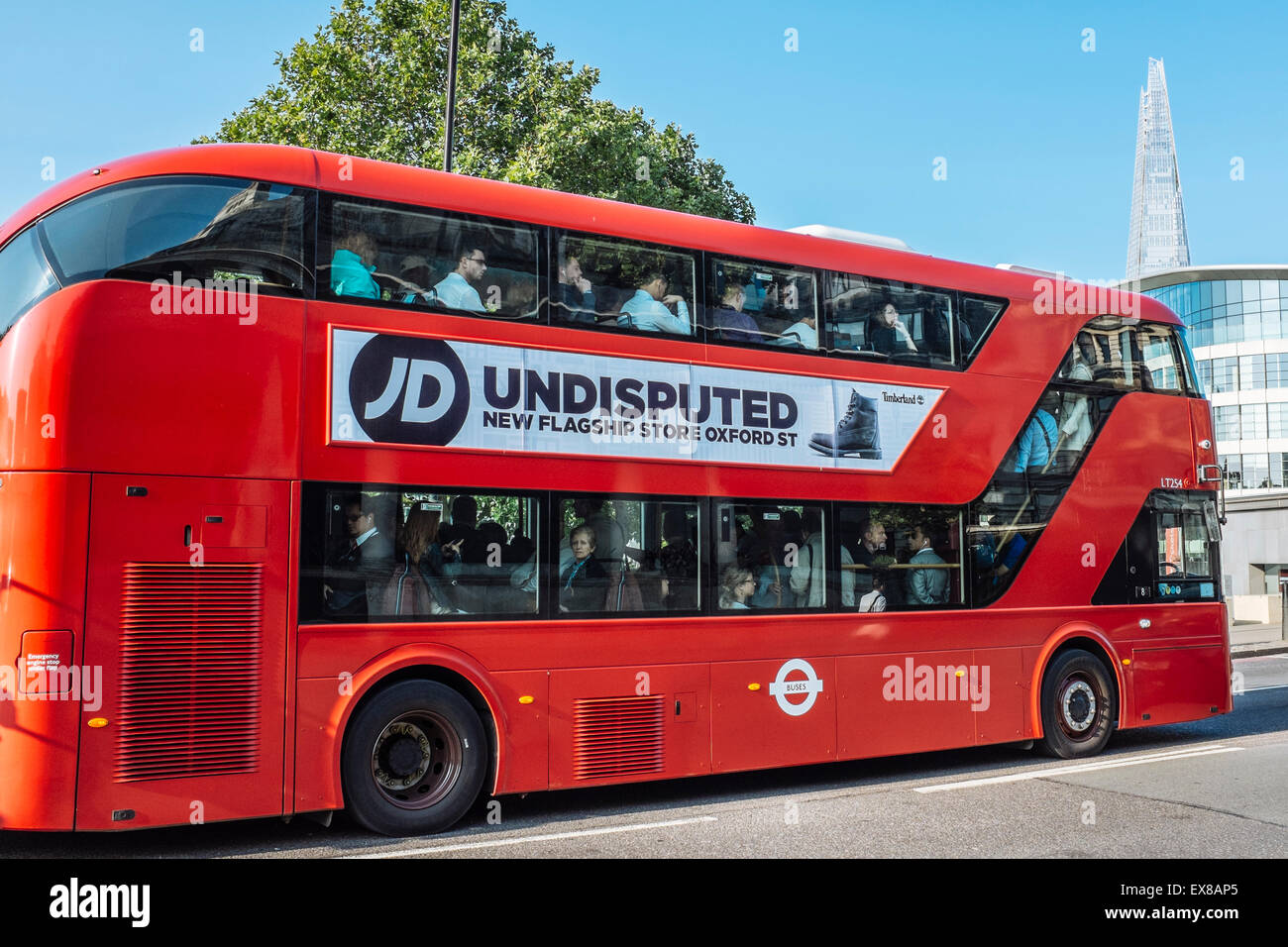 London, UK. 9. Juli 2015. Überfüllten London Bus am Morgen des Rohres schlägt. London Transport Streik 9. Juli 2015. London, UK. Bildnachweis: Matthew Aslett/Alamy Live-Nachrichten Stockfoto