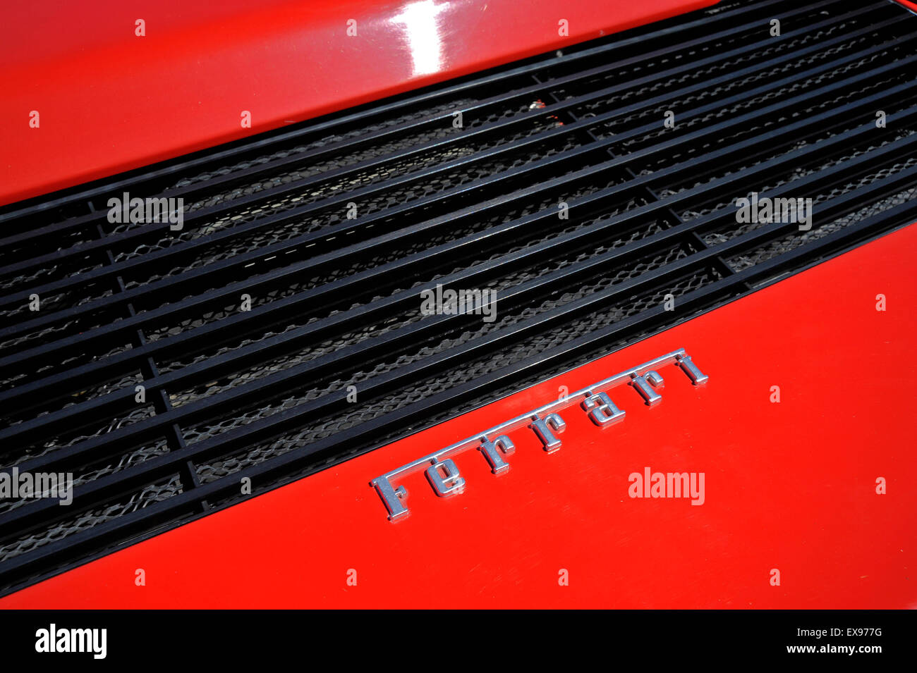 Ferrari Testarossa Motor Aufnahme Stockfoto