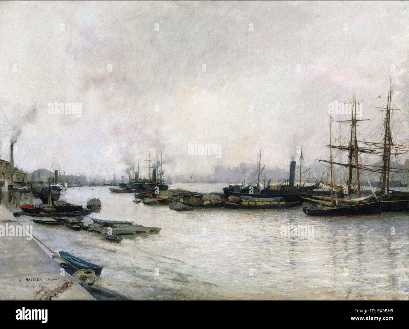 Jules Bastien-Lepage die Themse, London Stockfoto