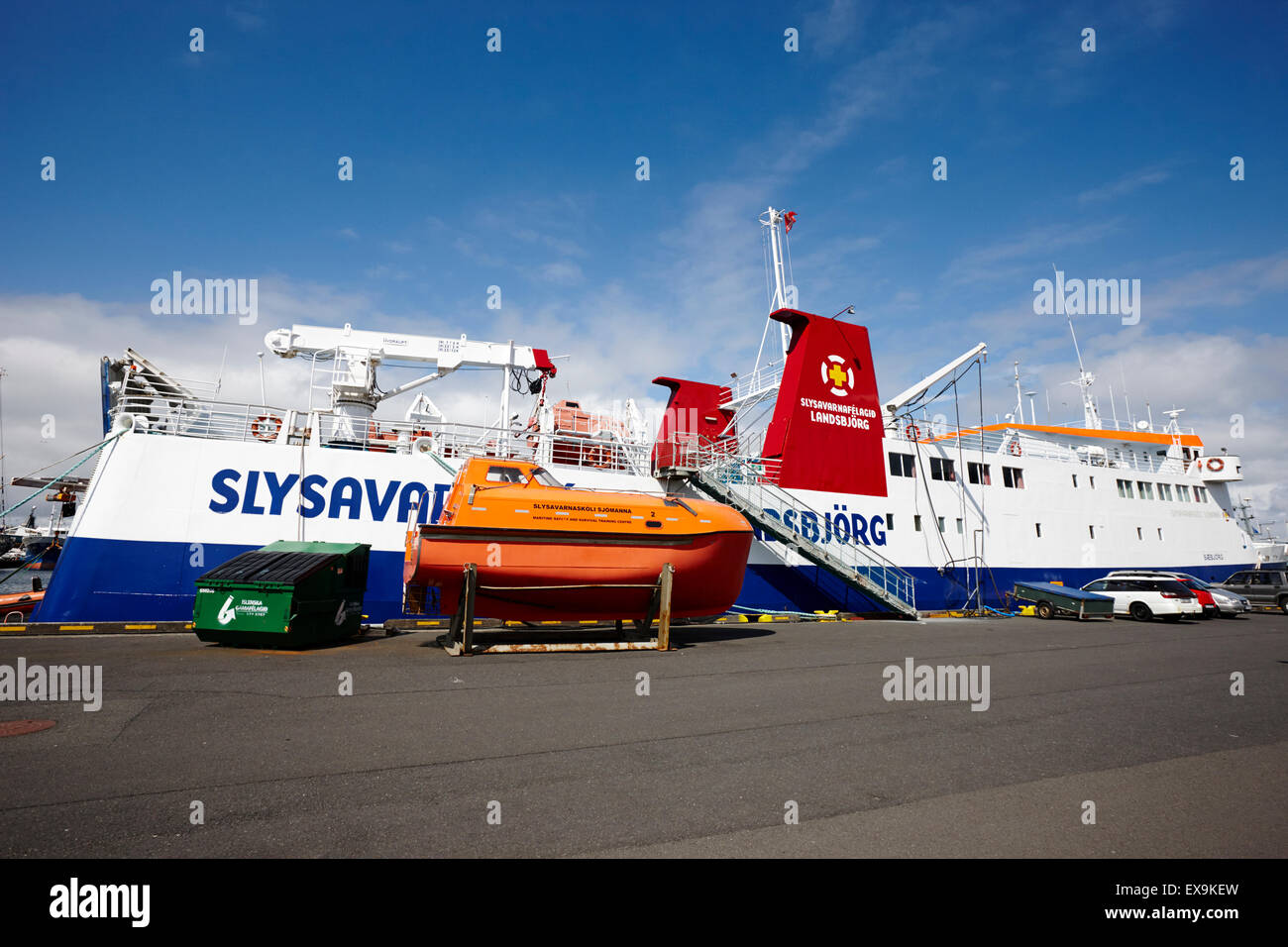Slysavarnaskoli Sjomanna maritimen Such- und Rettungsdienst Ausbildung Schiff Reykjavik Island Stockfoto