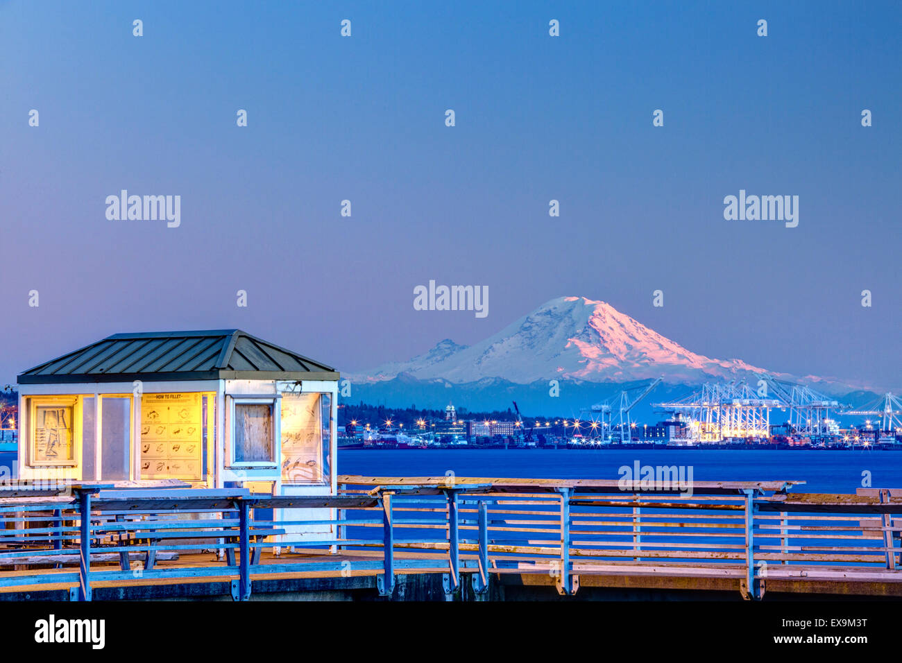 Angeln Shack Mt Rainier Seattle Stockfoto
