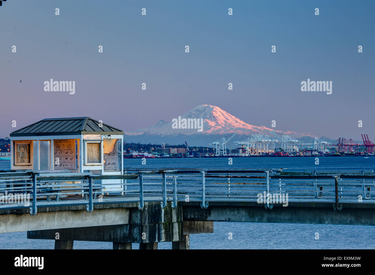 Angeln Shack Mt Rainier Seattle Stockfoto