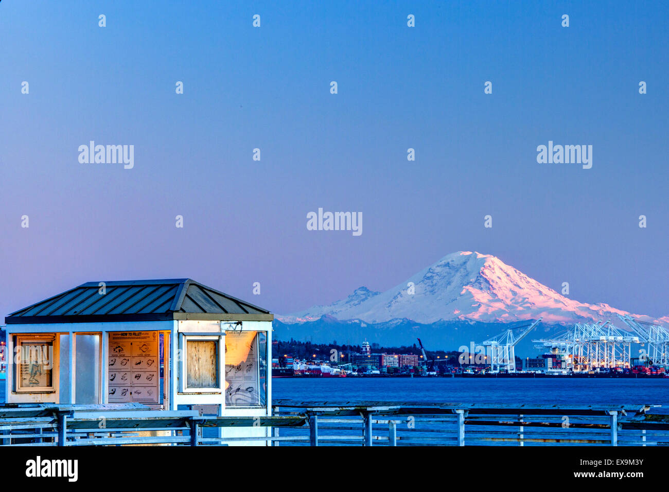 Angeln Shack Mt Rainier Seattle Stockfoto