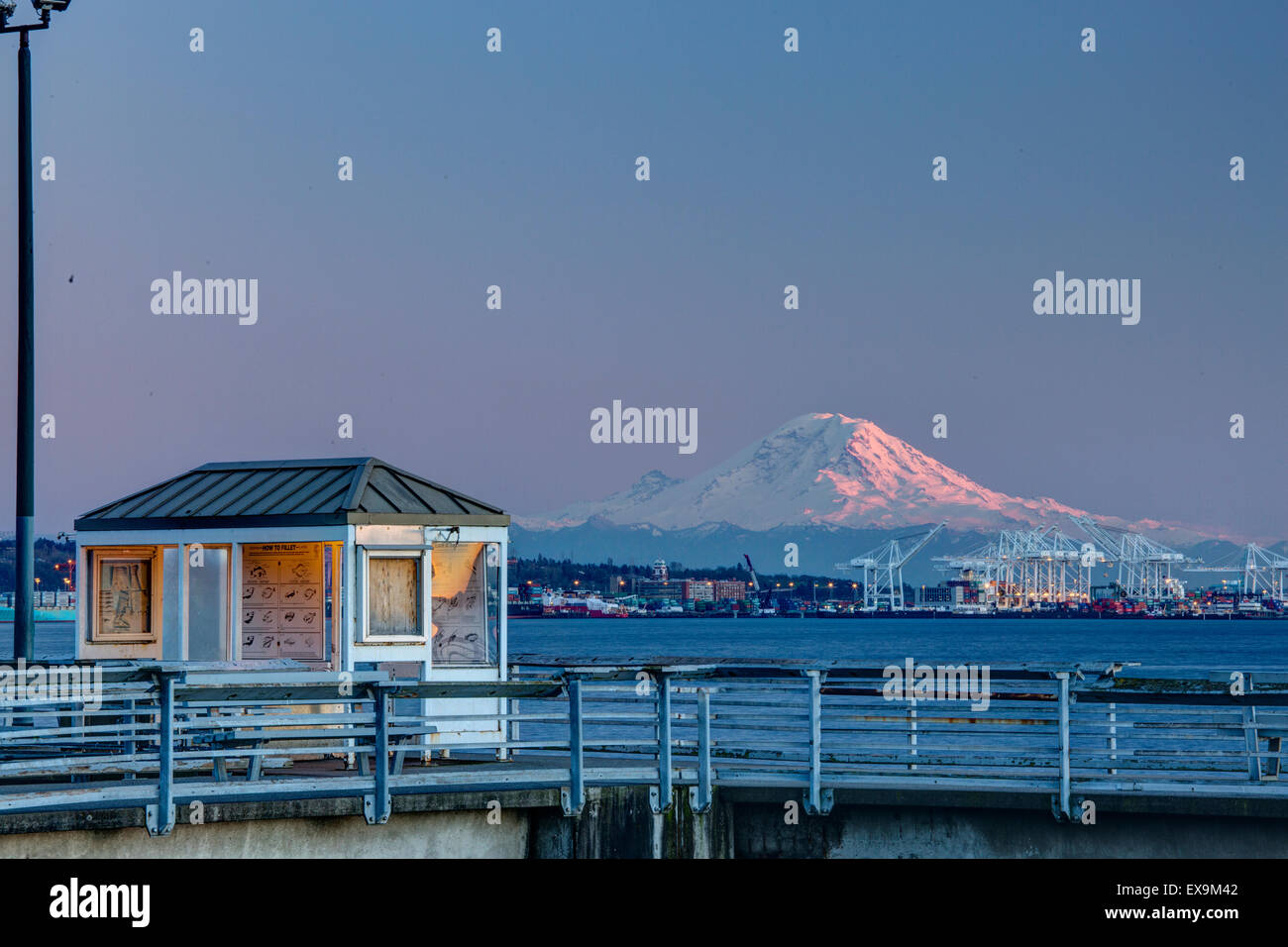 Angeln Shack Mt Rainier Seattle Stockfoto