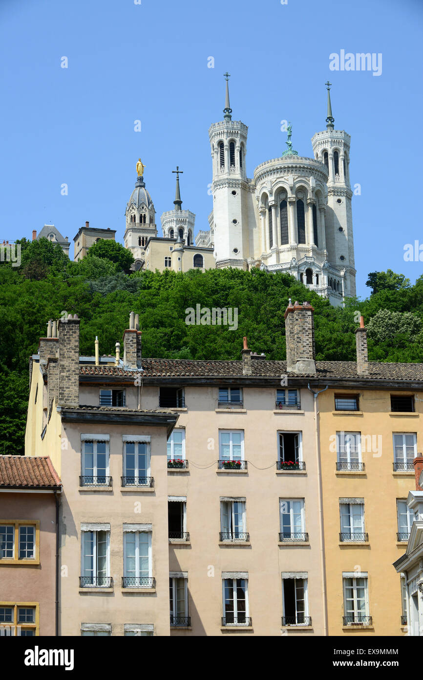 Kathedrale Basilica von Notre-Dame de Fourvi re in Lyon Frankreich Stockfoto