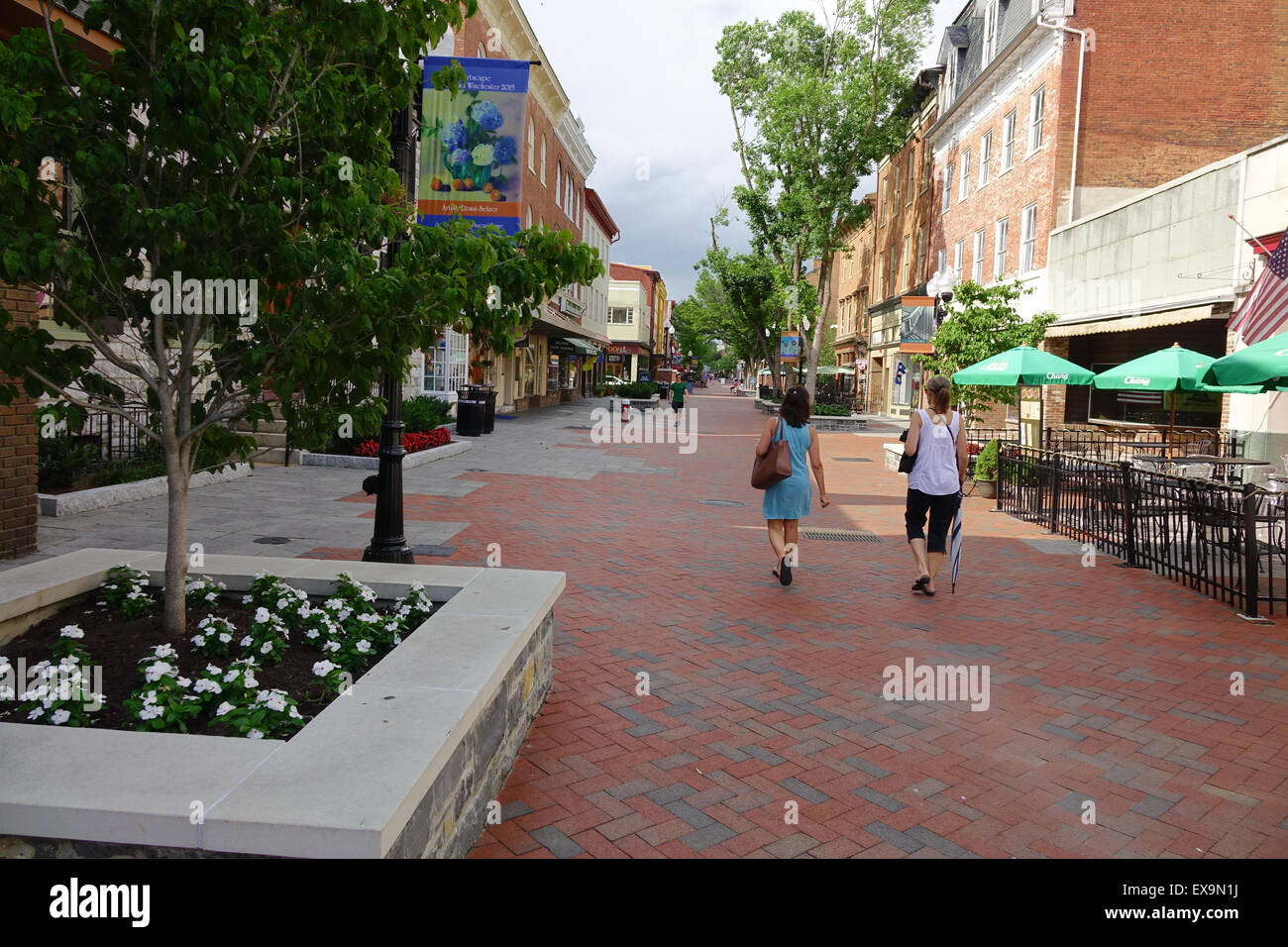 Altstadt Fußgängerzone in Winchester, Virginia Stockfoto