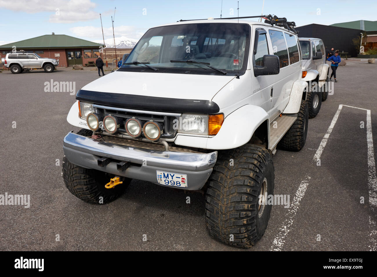 stark modifizierte 4 x 4 für off Road fahren und Touren Island Stockfoto