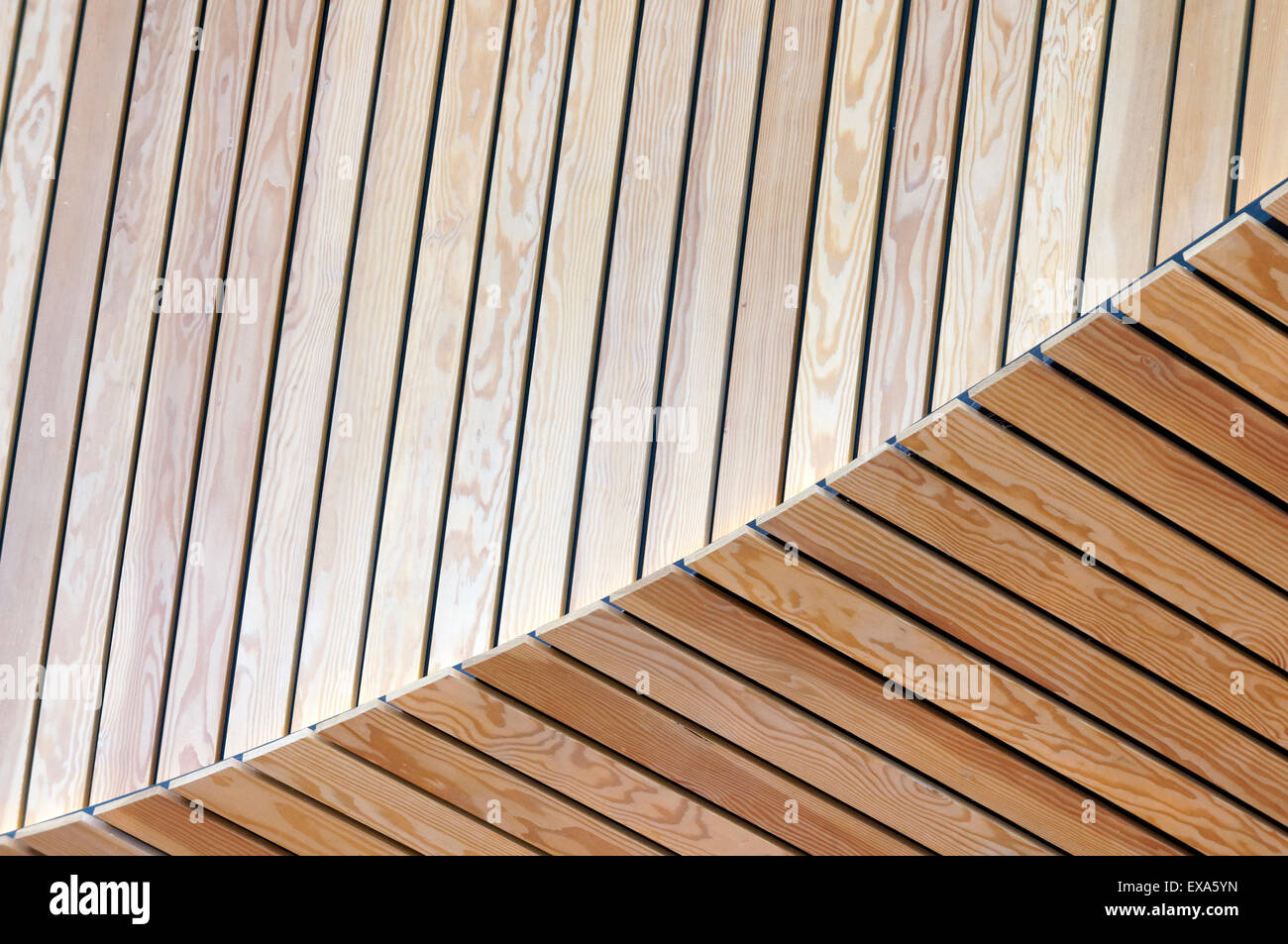 Holzdecke Hintergrund Stockfoto