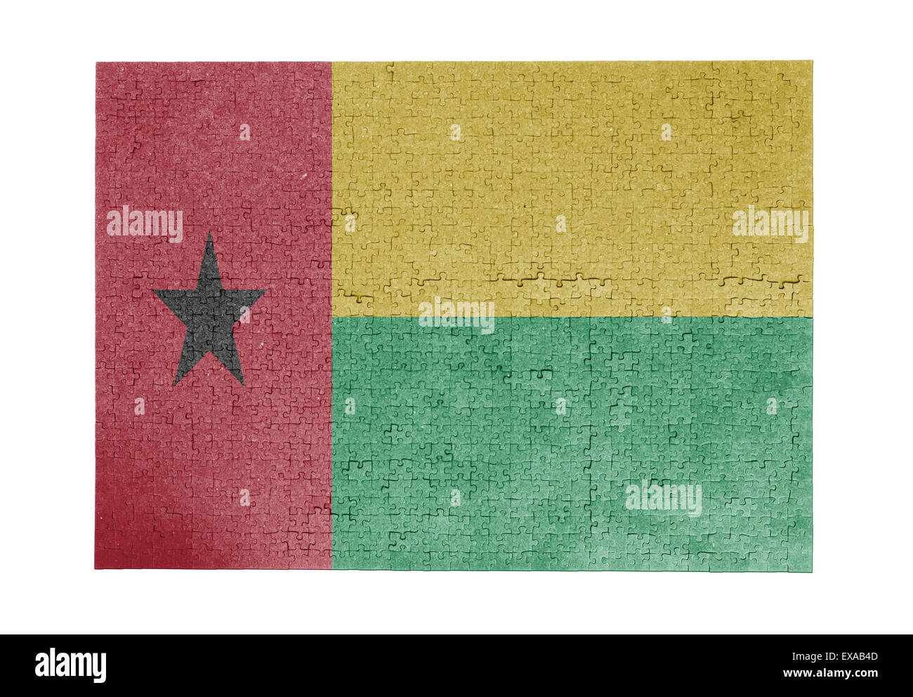 Große Puzzle von 1000 Stück - Flag - Guinea-Bissau Stockfoto