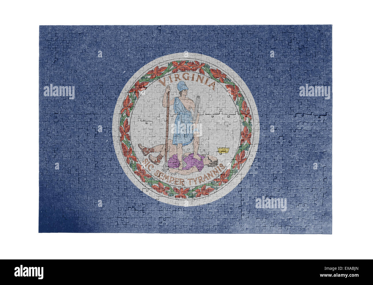 Große Puzzle von 1000 Stück - Flag - Virginia Stockfoto Große Puzzle von 1000 Stück - Flag - Virginia Stockfoto