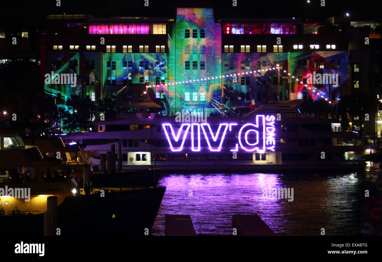 VIVID Sydney Lichtshow Stockfoto