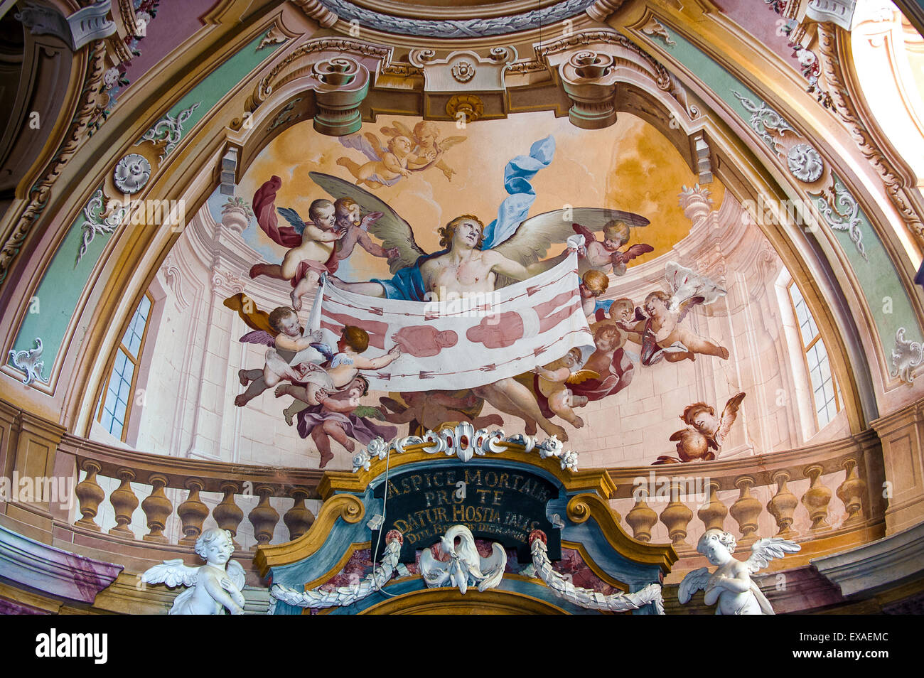 Italien-Piemont-Langhe und Roero World Heritage Magliano Alfieri Schloss - Kapelle des Schlosses Stockfoto
