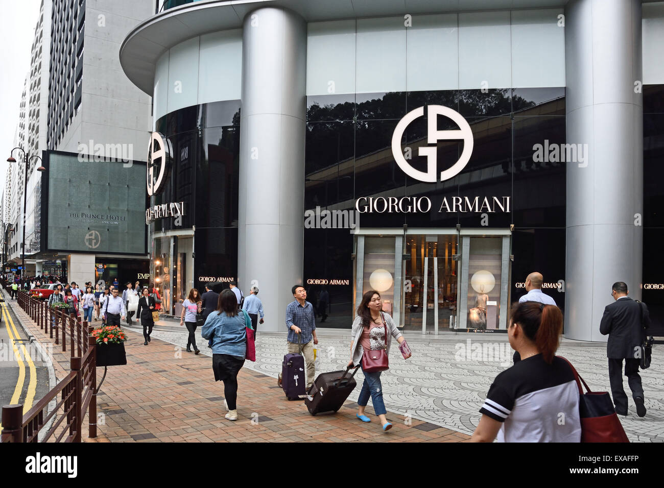 Giorgio Armani (italienischer Modeschöpfer Italien) Hong Kong Fashion China Chinesisch Stockfoto