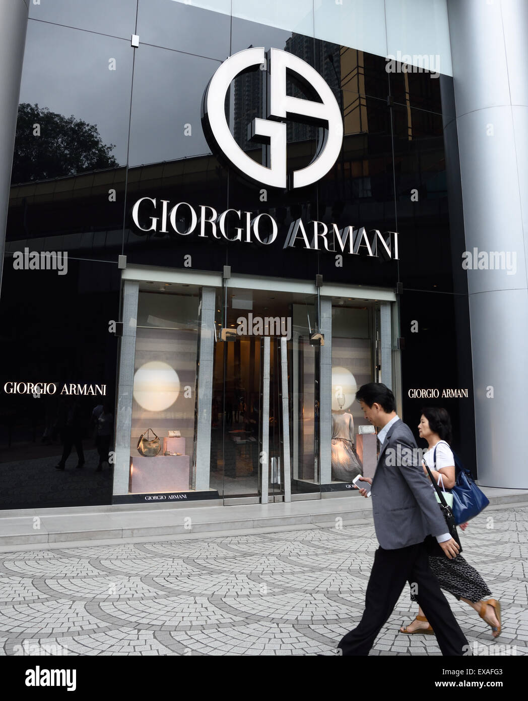 Giorgio Armani (italienischer Modeschöpfer Italien) Hong Kong Fashion China Chinesisch Stockfoto