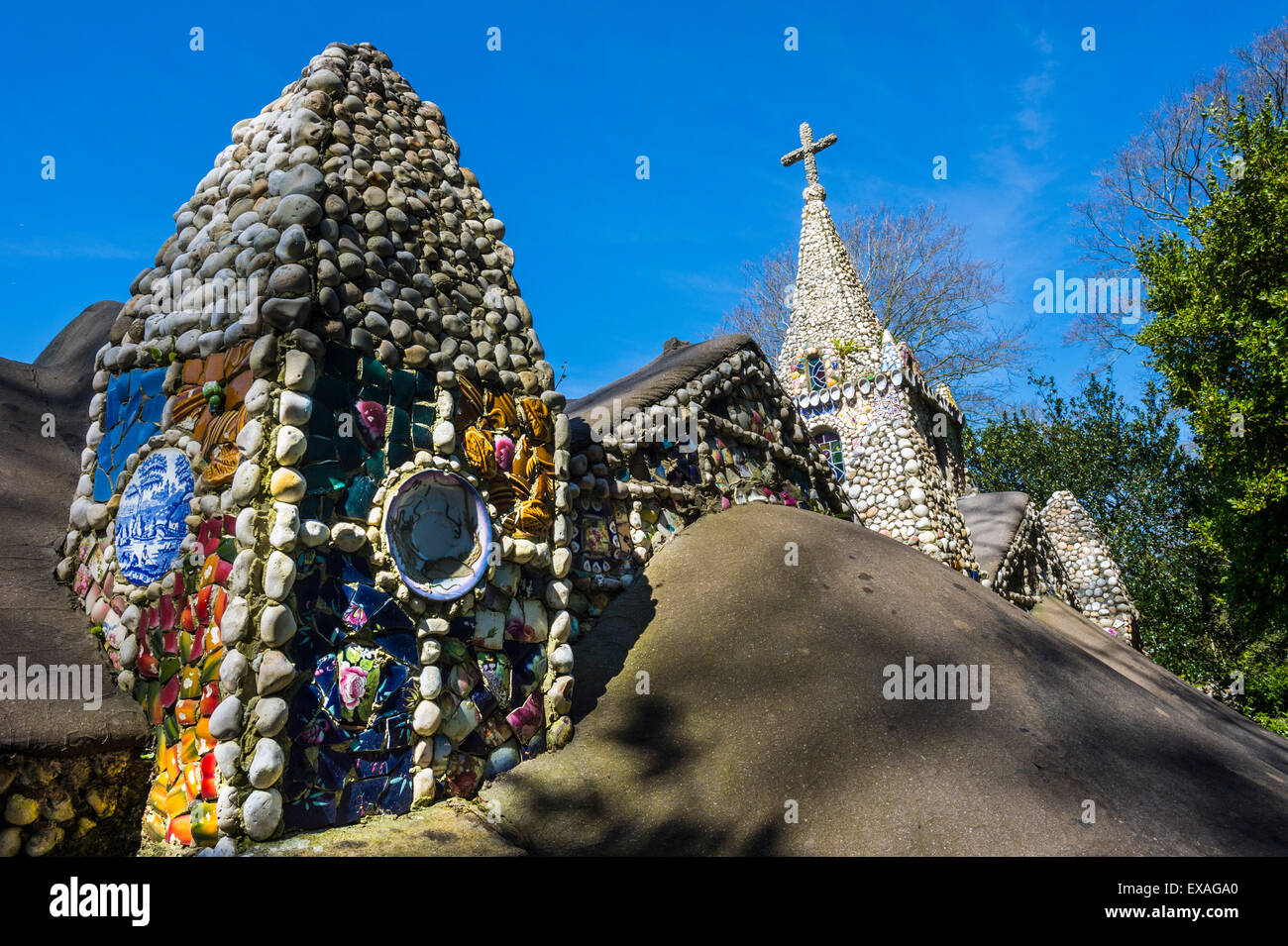 Wunderbar verziert, kleine Kapelle, Guernsey, Channel Islands, Vereinigte Königreich, Europa Stockfoto