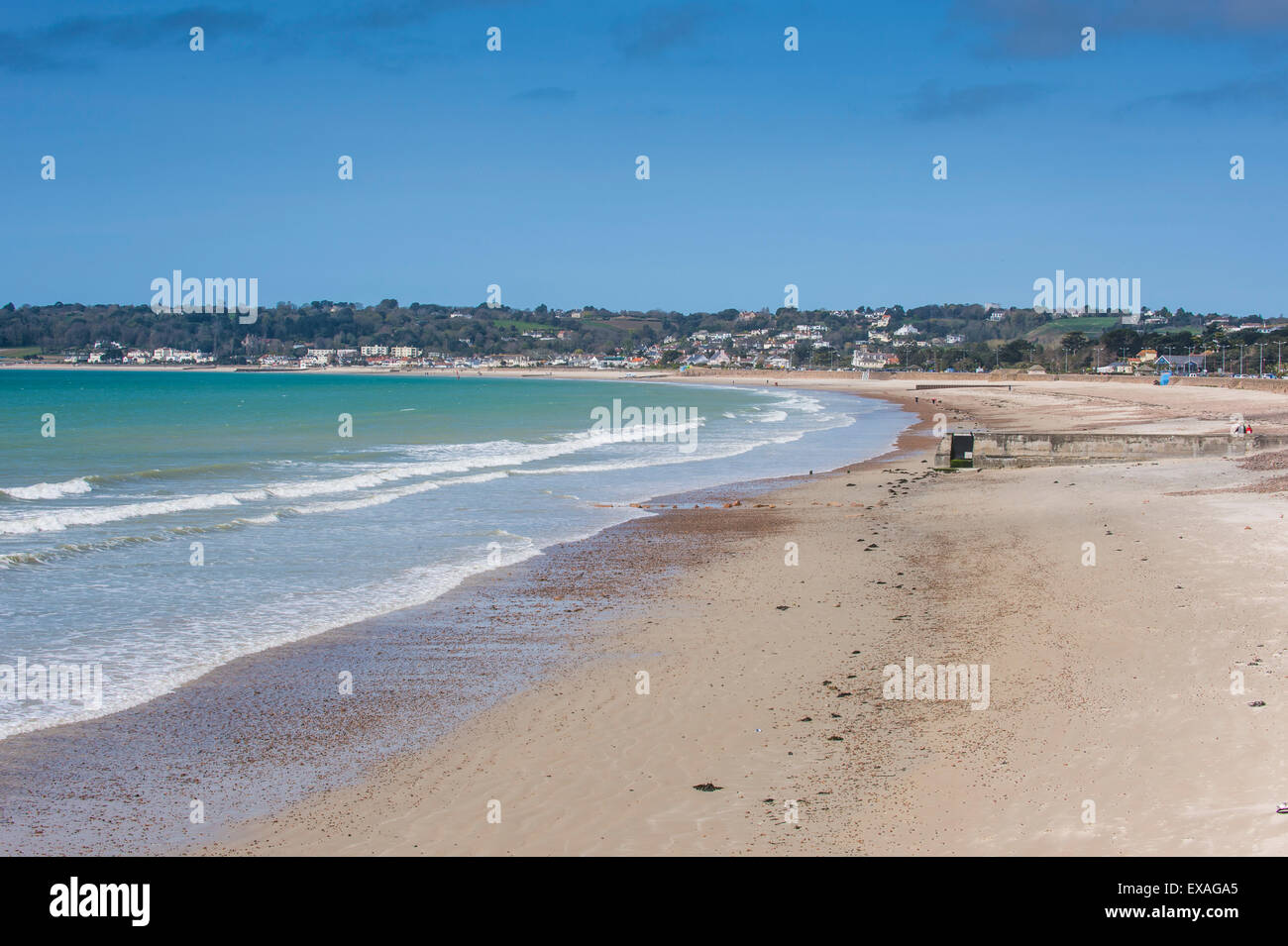 Die Bucht von St. Aubin, Jersey, Channel Islands, Vereinigtes Königreich, Europa Stockfoto