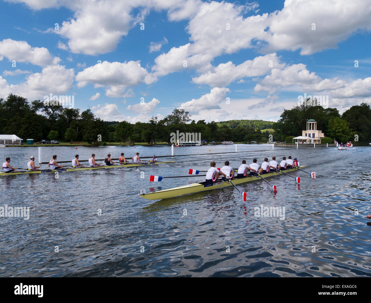 Henley Regatta, Henley-on-Thames, Oxfordshire, England, Vereinigtes Königreich, Europa Stockfoto