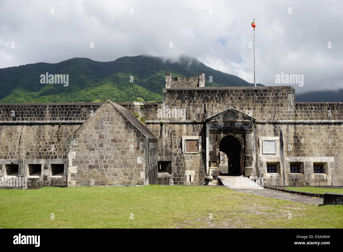 Festung Brimstone Hill, der UNESCO, St. Kitts, St. Kitts und Nevis, Leeward-Inseln, West Indies, Karibik, Mittelamerika Stockfoto