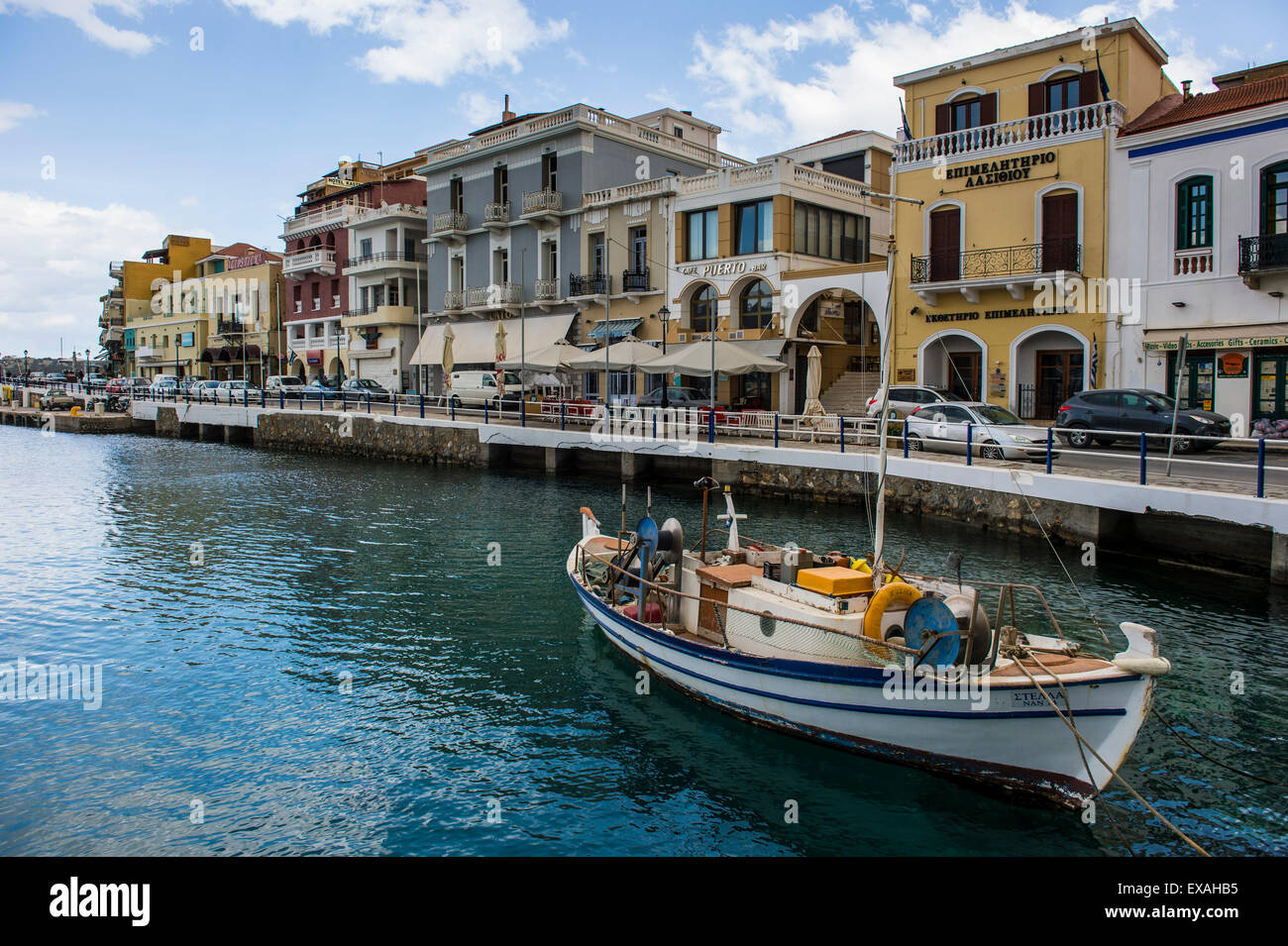 See-Überlieferung, Agios Nikolaos, Kreta, griechische Inseln, Griechenland, Europa Stockfoto