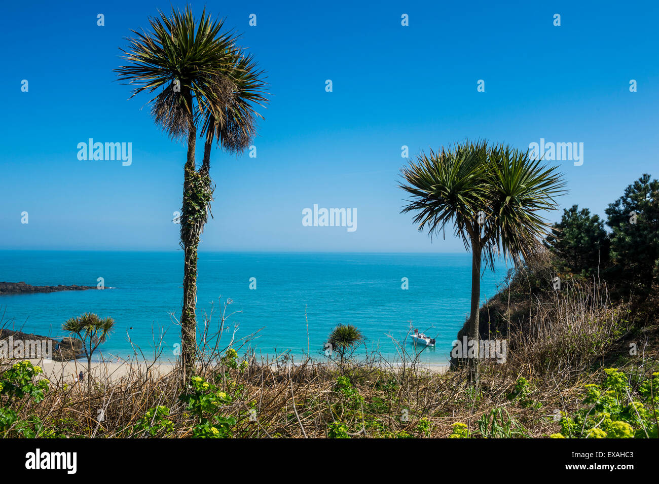Belvoir Bay, Herm, Kanalinseln, Großbritannien, Europa Stockfoto