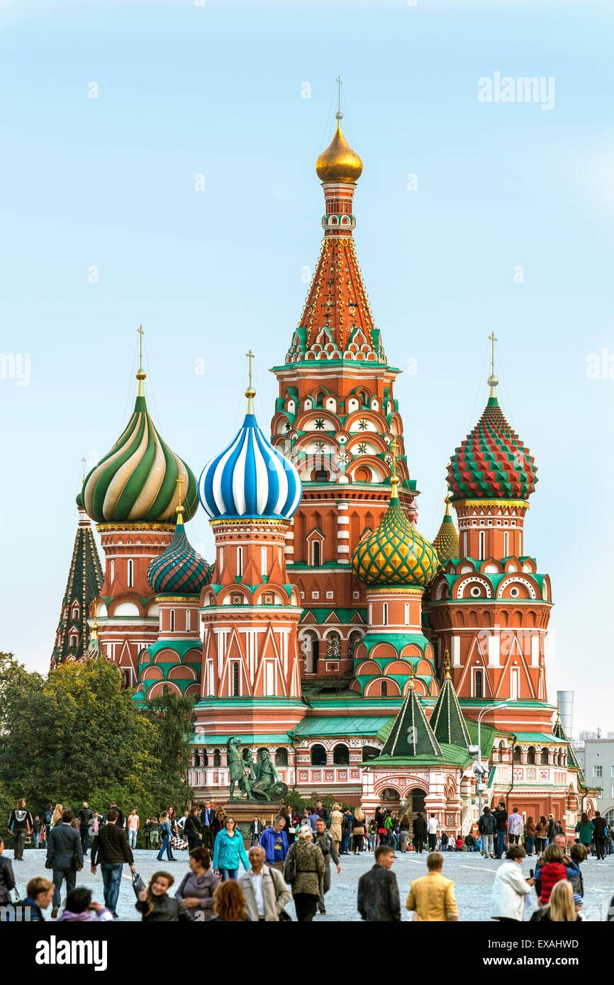 St. Basils Kathedrale in Red Square, UNESCO-Weltkulturerbe, Moskau, Russland, Europa Stockfoto