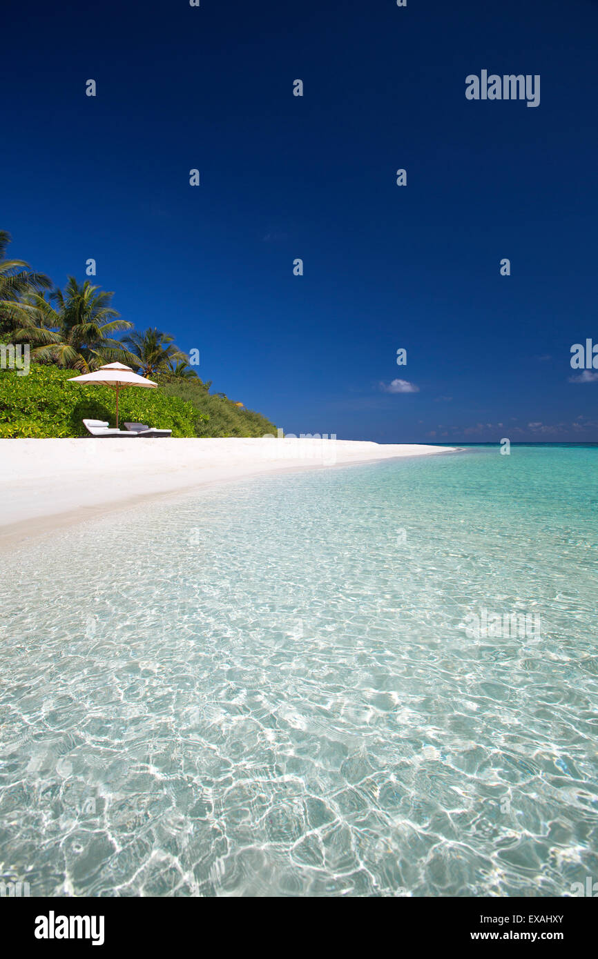 Strand in der Malediven, Indischer Ozean, Asien Stockfoto