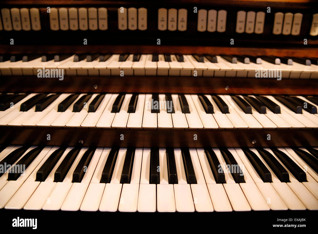 Orgel, Notre-Dame du Perpetuel Secours Basilika, Paris, Frankreich, Europa Stockfoto