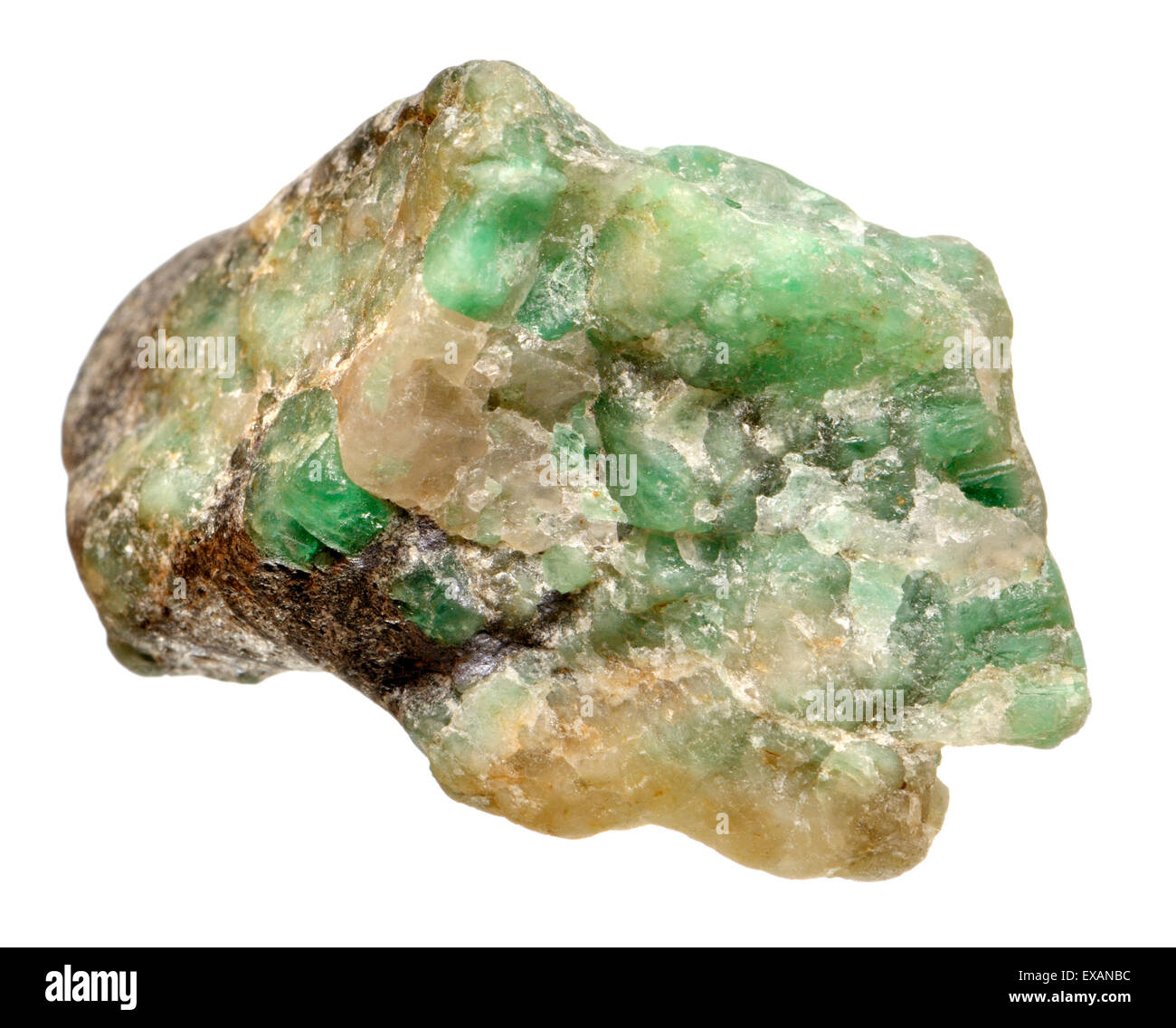 Grobe ungeschnitten Smaragd Stockfoto