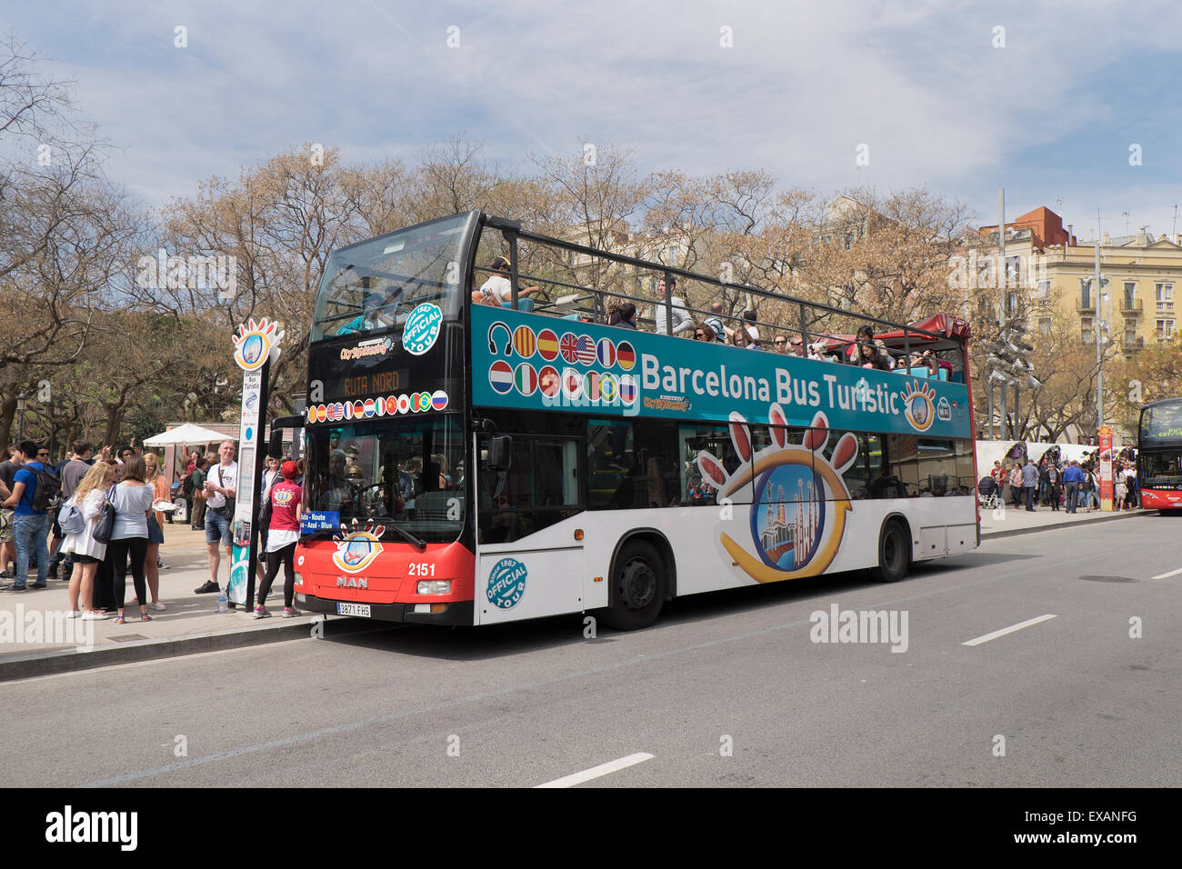 Barcelona-Tour-Bus Stockfoto