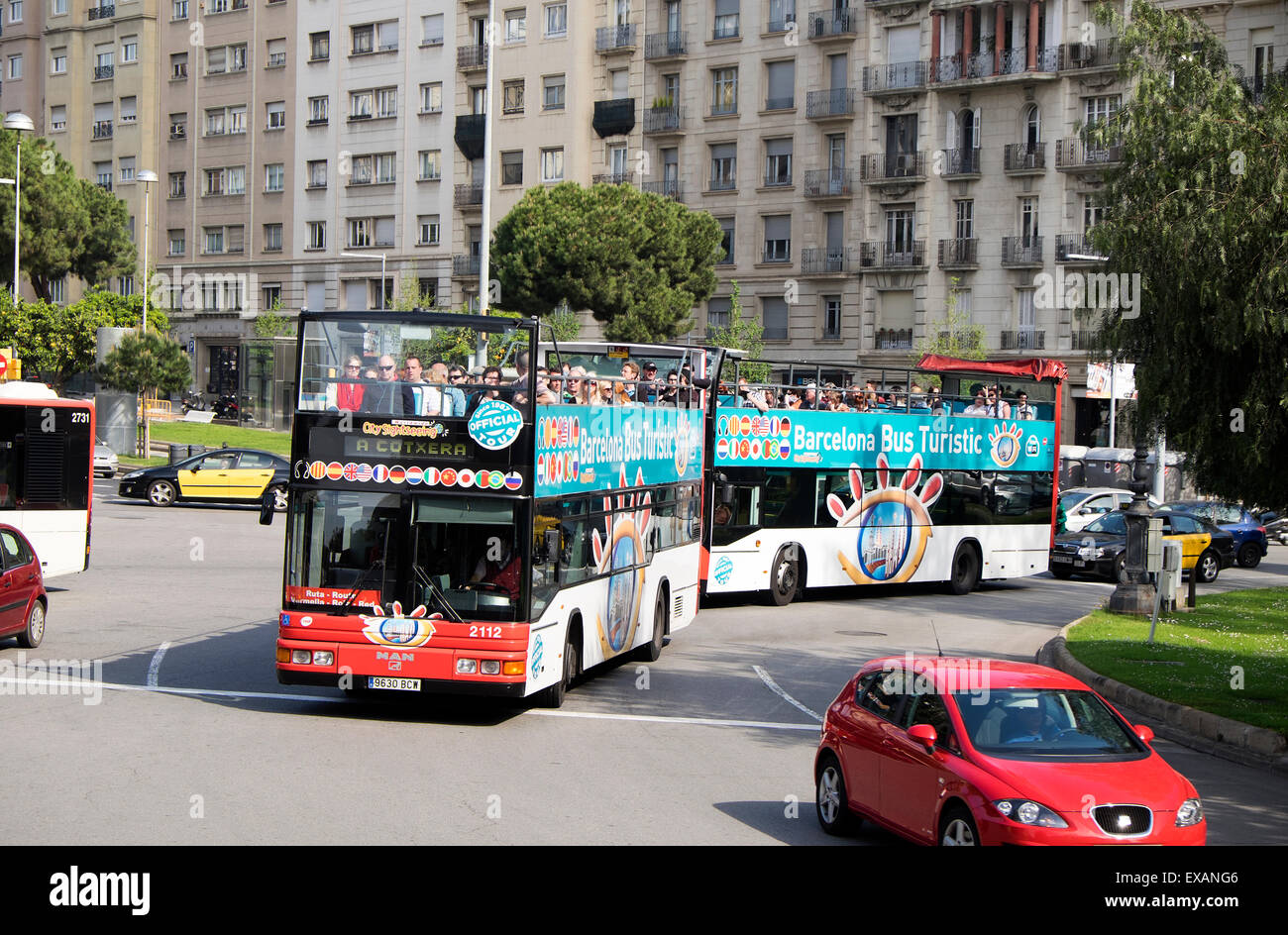 Barcelona-Tour-Bus Stockfoto