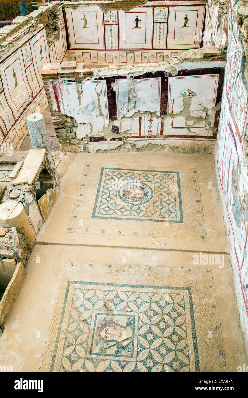 Reihenhäuser, Ephesus, Izmir, Türkei Stockfoto