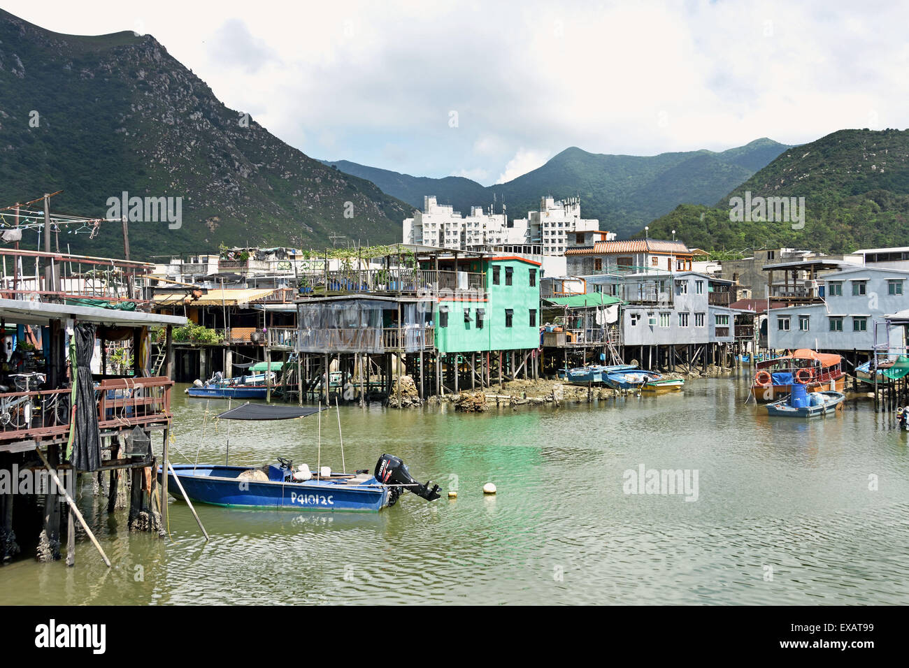 Fischerdorf Tai O, Lantau Island, Hong Kong China chinesische Stockfoto