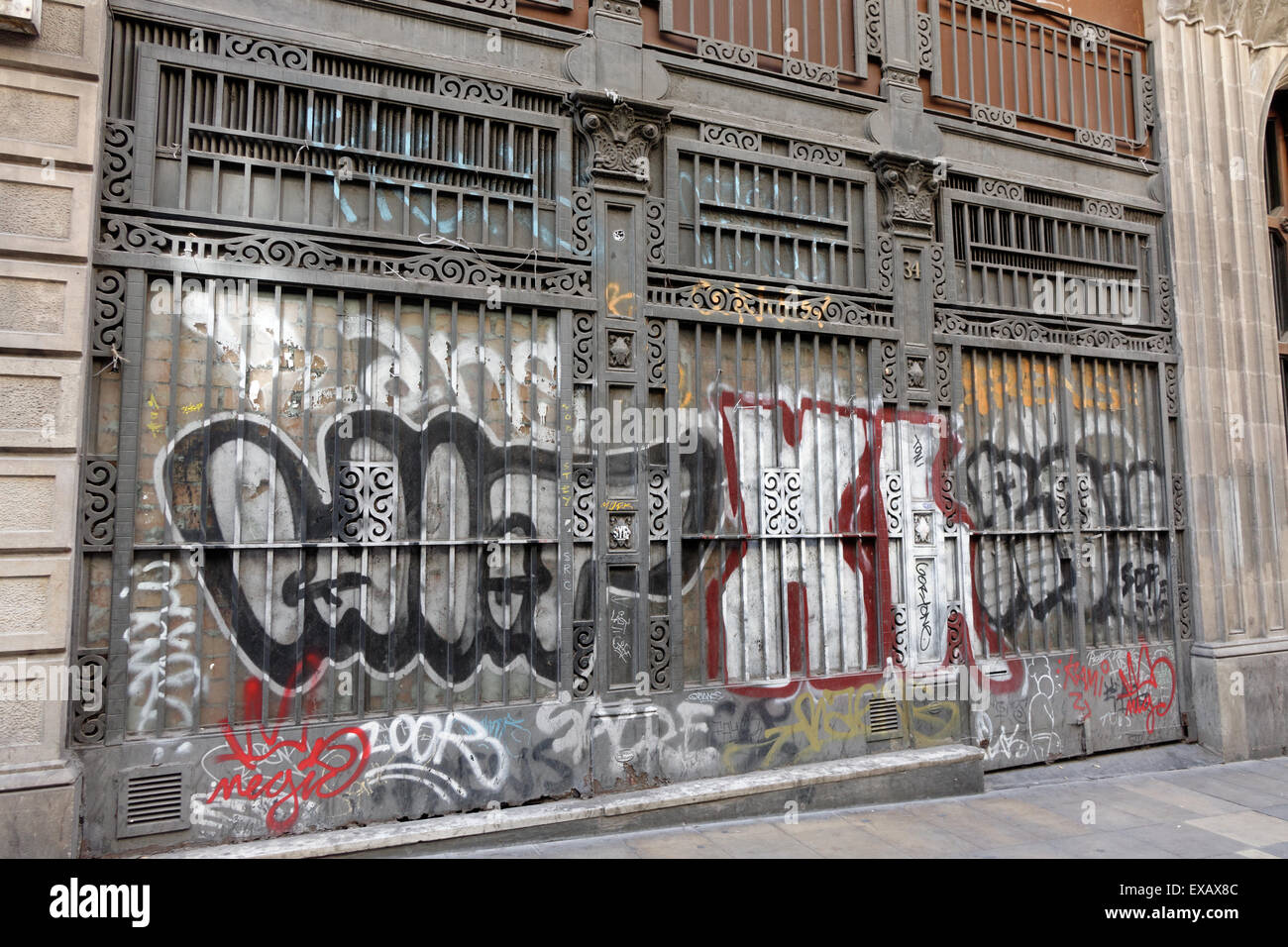 Straße Graffiti-Barcelona Stockfoto