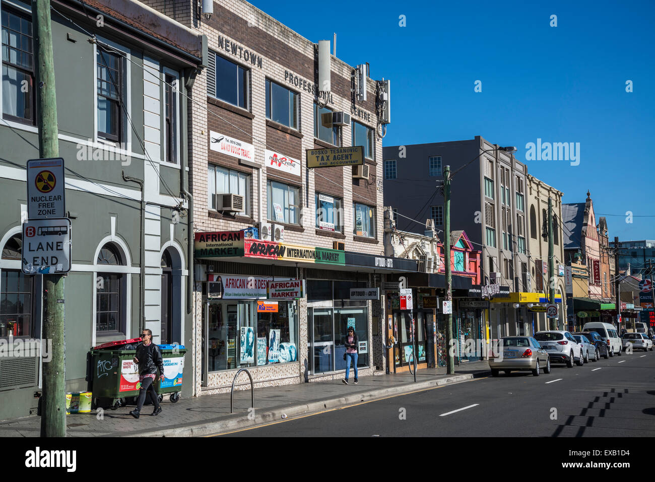 Enmore Road, Newtown, Sydney, Australien Stockfoto