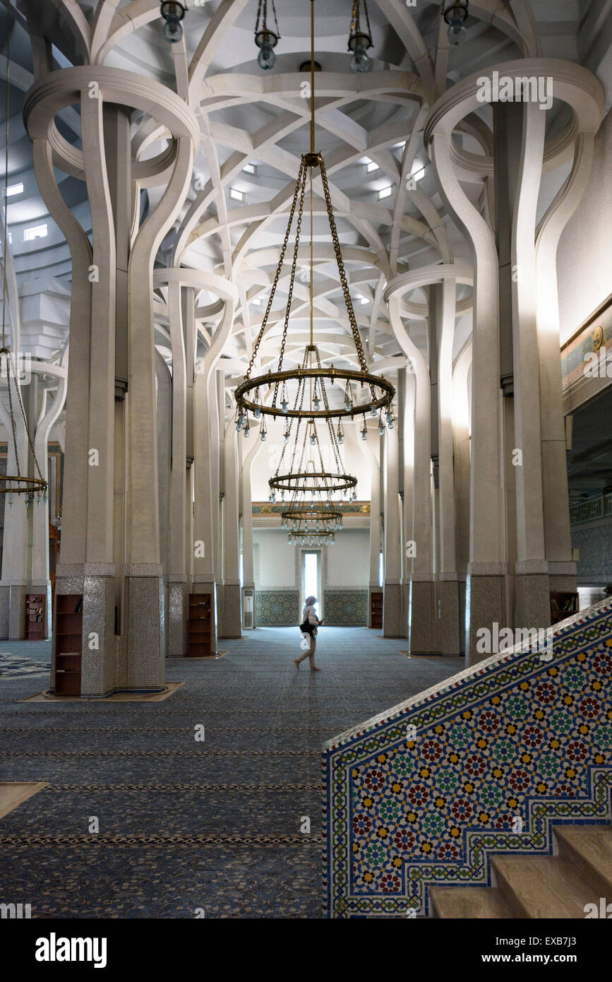 Rom. Italien. Moschee von Rom, italienische Islamisches Kulturzentrum, vom Architekten Paolo Portoghesi, absolvierte 1994. Stockfoto