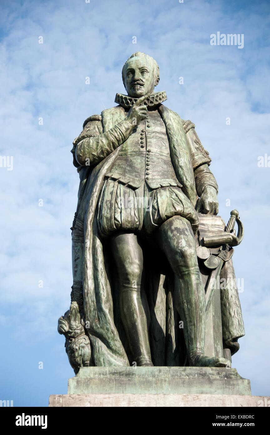 Prinz William die erste Prinzen von Oranien auf Het Plein in den Haag gegen ein leicht bewölkter Himmel Stockfoto