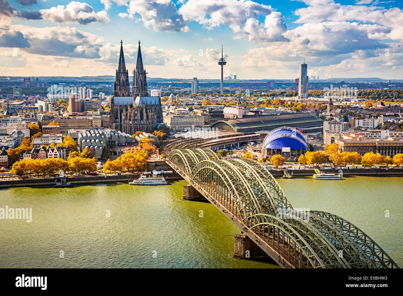 Luftaufnahme von Köln Stockfoto